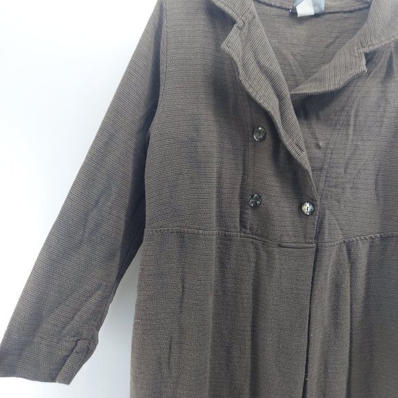 vintage Mishi brown  Button front Long Maxi medium - Picture 6 of 12